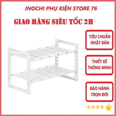 Kệ Để Gầm Bếp Tokyo, Kệ Để Đồ Tiện Dụng Điều Chỉnh Được Độ Dài , Sản Xuất Theo Tiêu Chuẩn Nhật Bản Bền Đẹp - Tặng kèm khăn lau PaKaSa