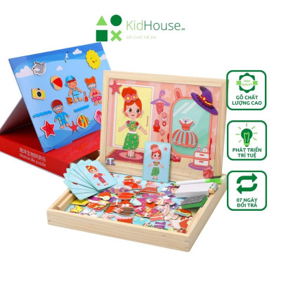 Đồ chơi xếp hình cho bé bộ ghép hình nam châm giúp bé rèn luyện trí tuệ, sự sáng tạo