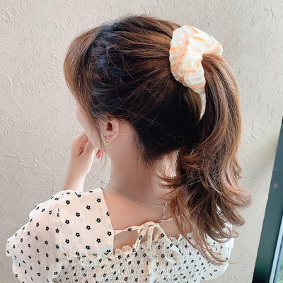 Dây buộc tóc Scrunchie kẻ ngang mầu sắc dễ thương HD83