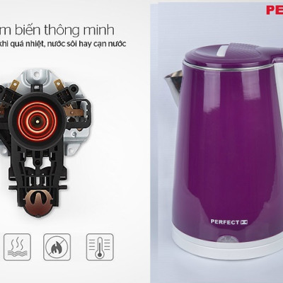 Ấm đun siêu tốc 2 lớp Inox 304  Perfect  2L2- Hàng chính hãng