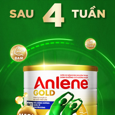 Bao bì mới - Combo 3 Sữa Bột Anlene Gold Hương Vanilla (Hộp giấy 1200g) - Tặng ấm đun Điện Quang