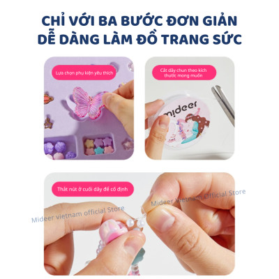 Vòng cổ vòng tay cho bé gái kèm charm lắc tay DIY Mideer Charm Bracelet Making Kit