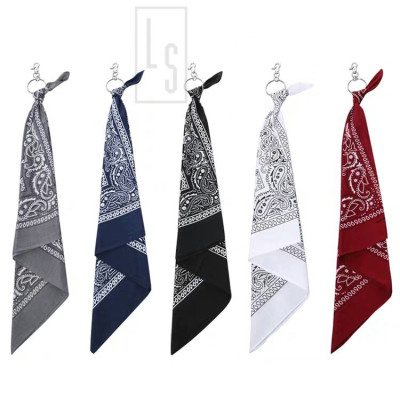 Bộ sưu tập khăn vuông cotton bandana turban XO Vintage BDN01 54x54cm - BDN01.13 Đen