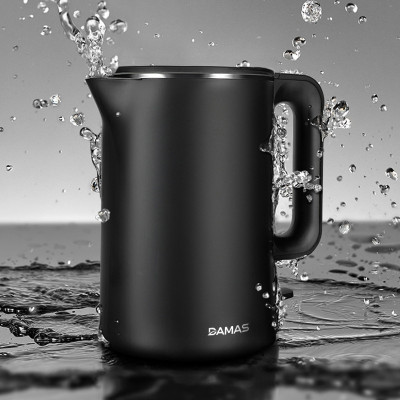 Bình Đun Siêu Tốc 2 Lớp Damas DK-6018 1.8L - Trang Bị Công Nghệ Giữ Nhiệt 3 Lớp Hiện Đại, Bộ Cảm Biến Nhiệt Đạt Chuẩn EU - Công Suất Lớn 1800W Sôi Nhanh Chỉ Trong 6 Phút - Thiết Kế Bề Mặt Bên Trong Bằng Thép Không Gỉ Inox 304 Cao Cấp - Hàng Nhập Khẩu