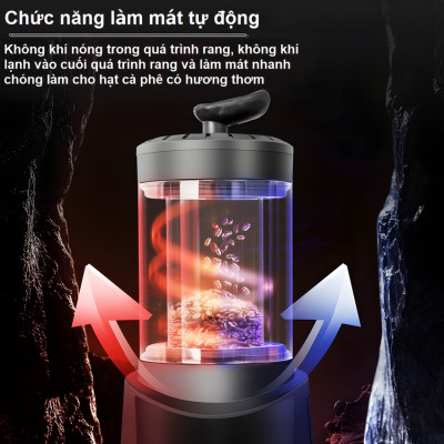 Máy rang hạt cà phê công nghệ gia nhiệt không khí chuyên nghiệp thương hiệu Mỹ Cafemasy SCR-306 - Hàng nhập khẩu