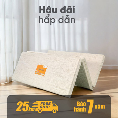 Nệm Bông Ép Vạn Thành Vải Cotton, Gấp Gọn Dễ Di Chuyển Bảo Hành 5 Năm