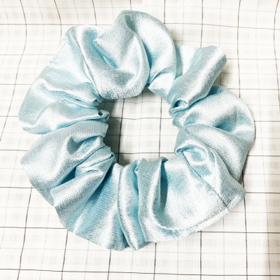 Cột tóc scrunchies vải dày màu xanh ngọc cực sang, đeo cột tóc đều đẹp - loại big size (mẫu mới )