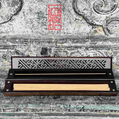 Hộp Gỗ Xông Nhang Trầm Hương Không Tăm 2 Tầng, Có Ngăn Chứa Nhang Và Ngăn Xông Nhang