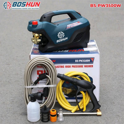 Máy Rửa Xe Chỉnh Áp BOSHUN BS-PW3500W, Công Suất 3500W, Có Chỉnh Áp, Dây Xịt Dài 15M