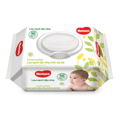 Combo 12 Khăn Ướt Dịu Nhẹ Cho Trẻ Sơ Sinh Huggies (80 Tờ/Gói)
