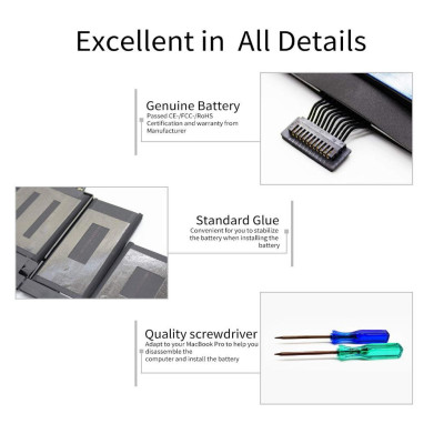 Pin Tương Thích Cho Macbook Pro Retina 15 Inch A1398 ( 2012 ) TEEEMO PC Hàng Nhập Khẩu New Seal