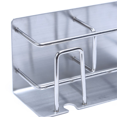 Kệ để bàn chải kem đánh răng 2 ngăn dán tường inox 304 Hobby Home Decor CD3