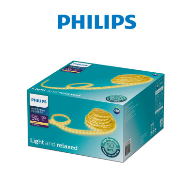 Đèn LED dây Philips HLS168 Cuộn 50m - Công suất 9W, ánh sáng vàng, ánh sáng trắng