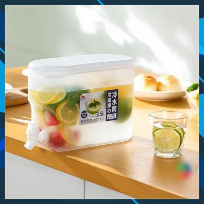 Hộp đựng nước có vòi  3, 5L ,  bình đựng nước  để tủ lạnh , đựng nước trà   ,  detox   ,  nước trái cây ,  tiện dụng  và  cao cấp  , chịu nhiệt rất tiện lợi