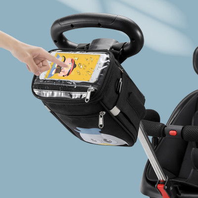 Túi treo xe đẩy, xe nôi có ngăn đựng điện thoại cảm ứng TPU trong suốt chống thấm cao cấp A08, hàng chính hãng