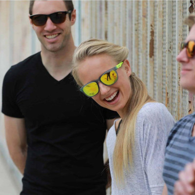 Kính mát thể thao Unisex Tifosi Swank - Gọng Woodgrain, Tròng Smoke Yellow