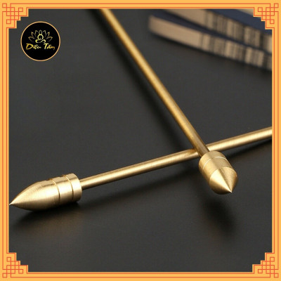 Thước Tầm Long Bằng Đồng Cao Cấp, Gậy Tầm Long Mạch Đũa Tầm Long Dạng Gập Đo Lường Hướng Tốt Phong Thủy