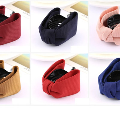 Set 2 kẹp tóc phong cách Hàn Quốc - Kẹp tóc đuôi ngựa - Bộ 2 kẹp tóc nơ xoắn ( giao 2 màu khác nhau) 