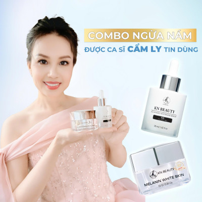  Combo 2 sản phẩm Trắng Da Ngừa Nám KN Beauty chuyên sâu: Kem dưỡng 10g + Serum 30ml