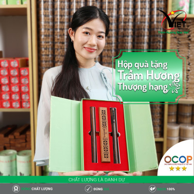 Hộp quà tặng trầm hương thượng hạng - Trầm Hương Sao Việt