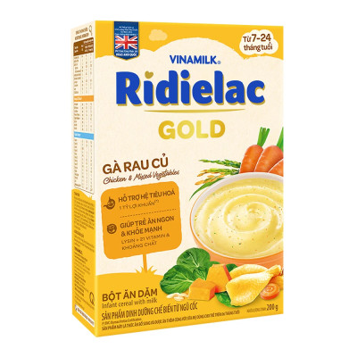 Bột Ăn Dặm Vinamilk Ridielac Gà Rau Củ Hộp (200g)