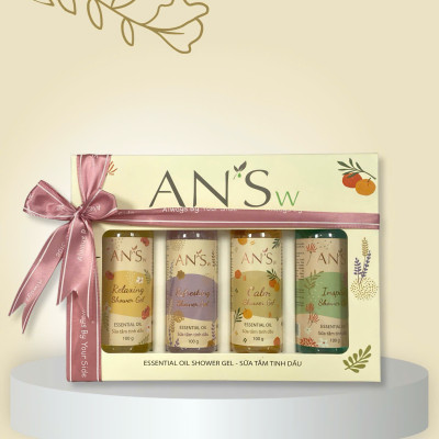 Hộp quà tặng combo 4 gel tắm AN