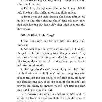 Luật địa chất và khoáng sản năm 2024 - bản in 2025
