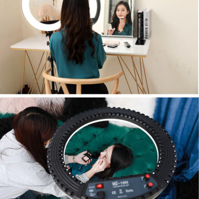 Đèn livestream 45Cm, Đèn Led Trợ Sáng, Chiếu Sáng Studio, Makeup, Quay Phim , Chụp Ảnh, Livetream, Selfie, Xăm nghệ thuật Kèm Kẹp Điện Thoại Tùy Chỉnh