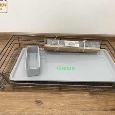 Giá bát đĩa tủ dưới inox sơn Nano bảo hành 10 năm không han gỉ thương hiệu Grob