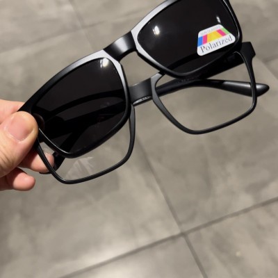 Bộ Kính Râm Cận Clip On Mắt vuông form to