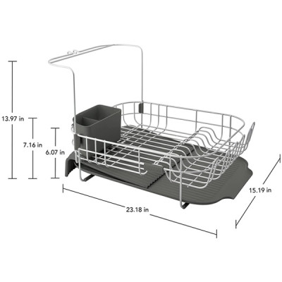 Kệ Chén Đĩa Bằng Thép Không Gỉ KitchenAid Expandable Màu Xám