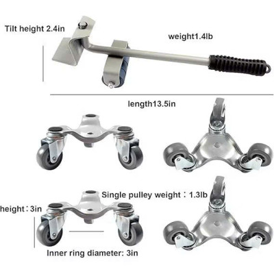 Bộ Dụng Cụ Nâng Và Di Chuyển Đồ Vật Nặng 1000Kg Thông Minh – Hợp Kim Siêu Cứng, Dễ Dàng Sử Dụng