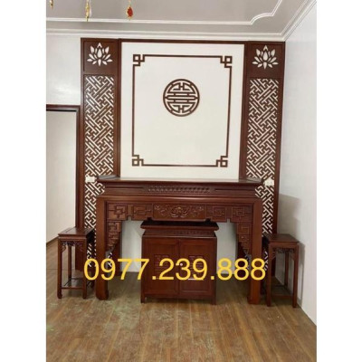 bộ bàn thờ gỗ hương đá 157cm