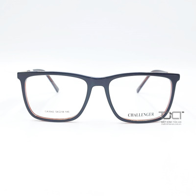 GỌNG KÍNH UNISEX THỜI TRANG, PHOM VUÔNG, CHÍNH HÃNG CHALLENGER CA3042