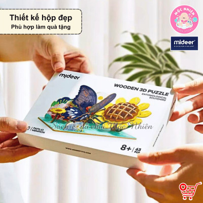 Mô hình lắp ghép gỗ Mideer Wooden 3D Puzzle, đồ chơi 3D sáng tạo cho bé