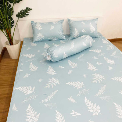 Ga chống thấm thun Lụa cao cấp 3 lớp chống thấm nước bảo vệ nện họa tiết lá dương sỉ