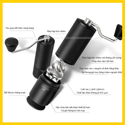 Cối Xay Cà Phê Cầm Tay Timemore C2S - Bản nâng cấp 2023