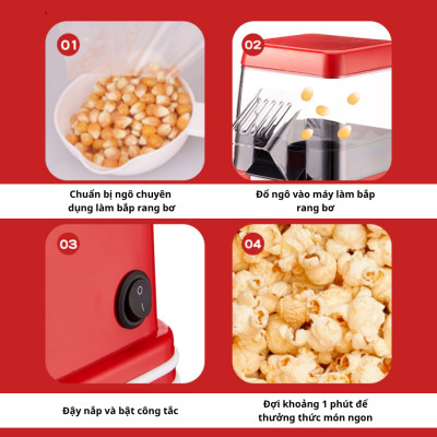 Máy làm bỏng ngô nhanh chóng, tiện lợi - Hàng chính hãng