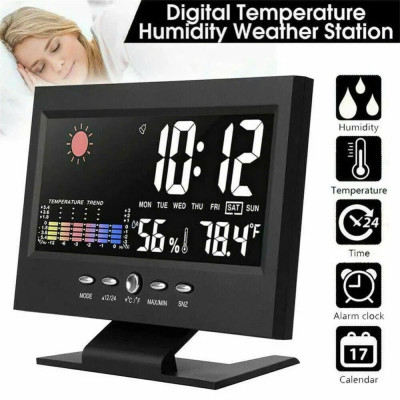 Đồng Hồ LED Để Bàn Báo Thức Cảm Biến Âm Thanh, Màn Hình LCD Có Báo Nhiệt Độ & Lịch Siêu Tiện Lợi – Đẹp, Độc, Dễ Dùng