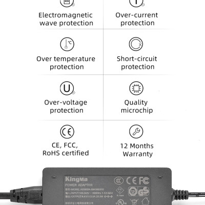 BỘ PIN GIẢ KINGMA NP-W126 VỚI BỘ CHUYỂN ĐỔI NGUỒN ĐIỆN EU PLUG POWER ADAPTER- Hàng chính hãng