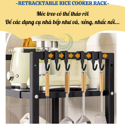 Kệ Đa Năng Nhà Bếp 2 Tầng Chống Gỉ Kệ Lò Vi Sóng Thông Minh Kèm Móc Treo & Kệ Dao Kệ Bếp Tiện Ích Đa Chức Năng Kiểu Dáng Hiện Đại Kệ Inox Nhà Bếp Đa Năng Có Giá Treo Dụng Cụ Kệ Để Bếp Điện – Lò Vi Sóng – Nồi Cơm – Máy Pha Cà Phê