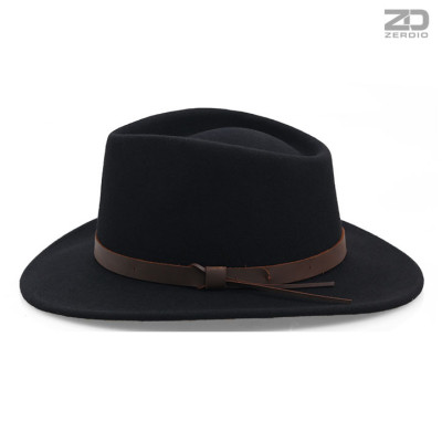 Mũ Phớt Cao Bồi Nam Vành Rộng Denla Chất Liệu Lông Cừu Úc MP045