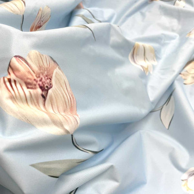 Ga chống thấm Cotton LoveMama họa tiết Hoa Tulip mềm mại thoáng mát loại 1