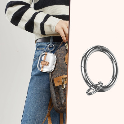 Bao Case Ốp Viền Mạ Có Khóa Chống Thất Lạc Rơi Tai Nghe cho Samsung Galaxy Buds 3 / Buds 3 Pro - Hàng Chính Hãng