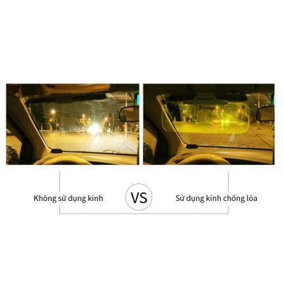 Kính Chống Lóa Ô Tô 2 Trong 1 – Chống Chói Đèn Xe Ban Đêm, Chống Nắng Ban Ngày