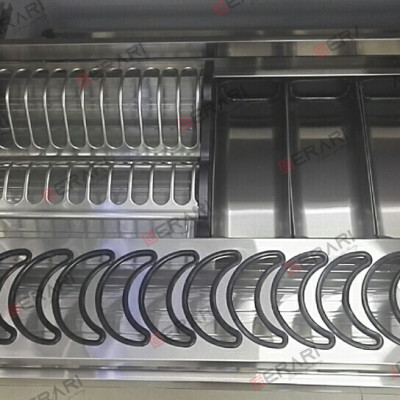 Giá đựng xoong nồi bát đĩa (Kệ bát đĩa Inox 304 thương hiệu Gerari hộp lắp thùng/cánh)