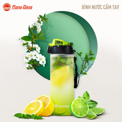 Bình nước cầm tay chính hãng Rạng Đông dung tích 0,5 lít Model: RD-05P1 giao màu ngẫu nhiên