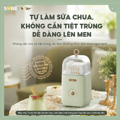 Máy làm sữa chua Bear 1L SB-SC12C 1L (12W)- Hàng chính hãng
