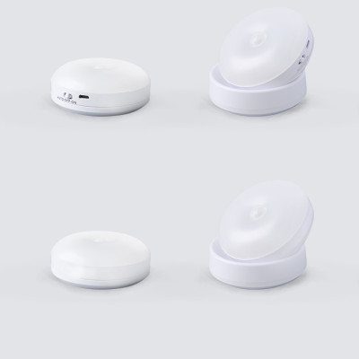 Đèn LED cảm ứng, cảm biến thông minh không dây, Pin sạc, nhận diện người có nam châm gắn tường xoay 360 độ làm đèn học, cho phòng ngủ, nhà vệ sinh, cho tủ quần áo, cầu thang, ban công, hành lang - MH2011