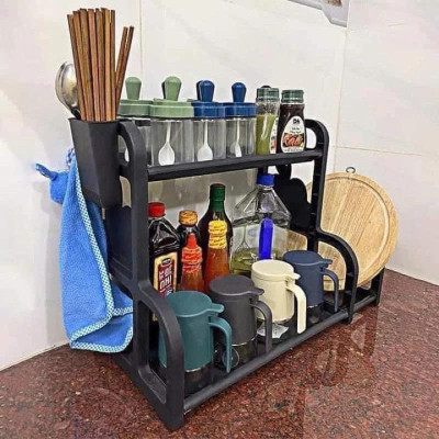 Kệ Để Hộp Gia Vị Đồ Dùng Nhà Bếp , Kèm Để Dao Thớt Mẫu Mới
